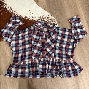Free People Promise Everything Plaid shirt